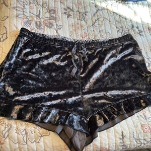 Victoria's Secret Black Velvet Pajama Shorts